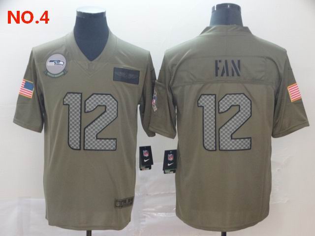 Men's Seattle Seahawks 12th Fan Jersey NO.4;